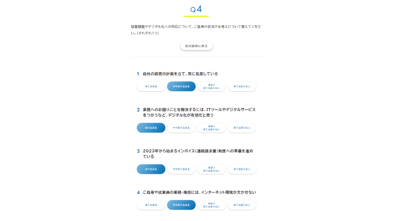 みらデジ経営チェックの質問例